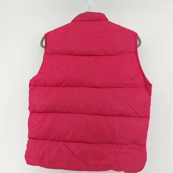 L.L. Bean Pink Goose Down Filled Winter Vest Size Large - Picture 5 of 5